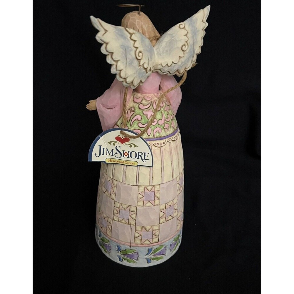 Jim Shore Heartwood Creek "MY SISTER MY FRIEND" #4009246 Angel w/3D detail 9" - Picture 6 of 11